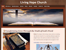 Tablet Screenshot of living-hope-church.org